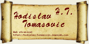 Hodislav Tomasović vizit kartica